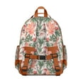 thumbnail image 3 of Rustic tropical flower and leaves laptop bag, waterproof and roomy, featuring wildflowers, blossoms, and Hummingbirds, ideal for school or travel., 3 of 6