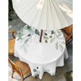 thumbnail image 3 of Eucalyptus Leaves Outdoor Tablecloth with Umbrella Hole, Spring Summer Farmhouse Floral Botanical Spillproof Waterproof Outdoor Table Cover, Patio Tablecloths for Party/Garden/Picnic, Round 54 inch, 3 of 9