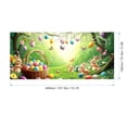 thumbnail image 3 of Boovnll Spring Wreath Fence Easter New Photo Material Photography Background Cloth, Easter Decorations, Easter Decor, 3 of 6