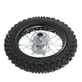 thumbnail image 1 of Rear Rim Tires, 80/100 12 Rear Rim Tire Dirt Bike Rear Wheel Tire Disc Brake Rim For 70 90 110 125 140 150 160cc Petrol Scooter, 1 of 8