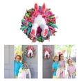 thumbnail image 3 of GUOOL 40cm/16'' Easter Bunny Wreath, Rabbit Spring Front Door Decoration, Floral, 3 of 9