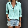 thumbnail image 6 of Bixock Button Down Shirts for Women Going Out Tops Long Sleeve Casual Blouse Collared Office Work Daily Wear Shirts, 6 of 6