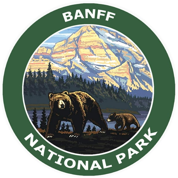 Autocollant Décoratif de Fenêtre de Voiture Camion Parc National Banff Canada, Badge en Vinyle Découpé, Souvenir de Vacances, Équipement de Voyage