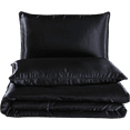 thumbnail image 6 of Btargot Satin Silky Soft Sexy Luxury Cal King Comforter Set Solid Cooling Lightweight Bedding Black, 6 of 9