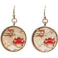 thumbnail image 1 of ATTOE New Chinese Wind Hollow Ear Ring Necklace First Decoration Set Round Pendant Clavicle Chain Retro Ear (Color : D), 1 of 3