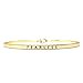 thumbnail image 3 of Me Plus Inspirational Fearless Positive Message Engraved Thin Bangle Hook Bracelet (Gold, Brass), 3 of 4
