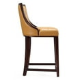 thumbnail image 3 of Manhattan Comfort Fifth 26" Faux Leather Counter Stool in Camel Brown/Walnut, 3 of 5