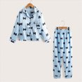 thumbnail image 2 of Paguaki Satin Pajamas Big Girls Silk Button down Long Sleeve Shirts Tops & Pants Pjs 2PCS Sleepwear Size 8-12, 2 of 5