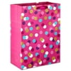Hallmark 20" Oversized Gift Bag (Glitter Dots on Pink) for Birthdays, Anniversaries, Weddings, and Everyday Celebrations