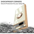 thumbnail image 4 of Compatible for Google Pixel 7a Case with Ring Holder Kickstand [with Magnetic] Soft TPU Shockproof Electroplated Protective Phone Case for Pixel 7a - White, 4 of 12