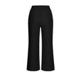 thumbnail image 6 of HAiming Women Wide Leg Pants Summer Vacation Palazzo Trousers Loose Casual Drawstring Elastic Waist Pants with Pockets, 6 of 7