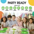 thumbnail image 4 of Exquisite 9" Lime Green Disposable Party Plastic Plates, 100 Count, Heavy Duty 350 GSM Plate, 4 of 7