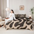 thumbnail image 5 of Homewish Vintage Brown Swirl 7-Piece King Bedding,Contemporary Art King Bed in a Bag,Black Reversible, 5 of 8