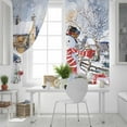 thumbnail image 4 of Hokiten Snowman Christmas Blackout Curtains | Light Blocking Print Window Curtains, Farmhouse Xmas Tree Snowflake Thermal Insulated Window Drapes for Living Room Kitchen Cafe (2 Panels, 84"W x 84"L), 4 of 7