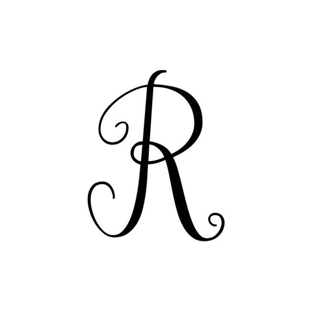 Precision Metal Art INITIAL-R-24BLK 24 in. Initial Monogram Letter R Steel Laser Cut Wall Art in Matte Black