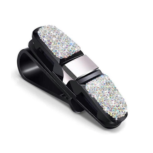 KAIYANG Marco de gafas para visera de coche, visera de cristal, gafas con clip de doble extremo (color rosa)