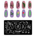 thumbnail image 1 of 1 Pcs Nail Art Templates Silicone Stamper Seal Printing Steel Plate Flower Geometry, 1 of 5