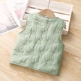 thumbnail image 3 of Children's Winter Fleece Solid Color button Down Thicken Vest, 3 of 5
