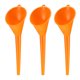 thumbnail image 1 of Embudo de plástico de largo vástago multiusos Unique Bargains, diámetro de 3 pulgadas para líquidos de gasolina de motor, naranja, 3 piezas, 1 of 3