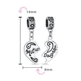 thumbnail image 5 of Bling Jewelry Womens Mother Daughter Puzzle 2 Piece Split Heart Sisters Bead Charm Sterling Silver, 5 of 6