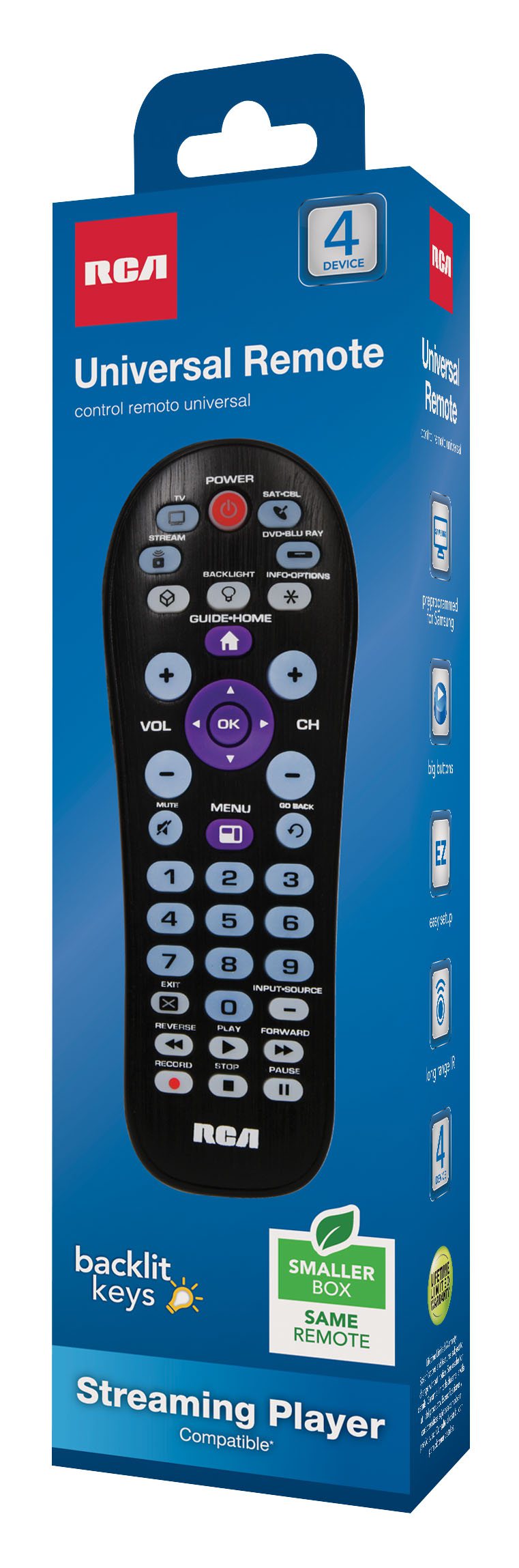 RCA Universal Remote for 4 Devices with Streaming Player Key photo 5