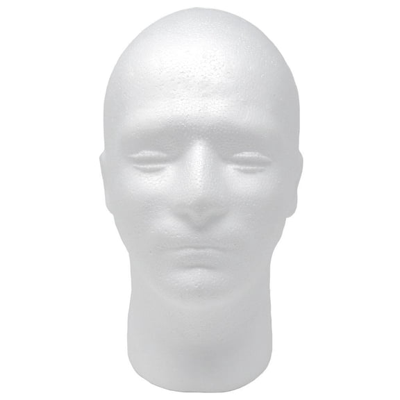 Male Styrofoam Foam Mannequin wig Head model 11"