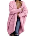 thumbnail image 2 of Fall Break Savings,AXXD Autumn Solid Long Sleeve Sweater Cardigan Sweaters for Women Clearance Pink Size 6, 2 of 6