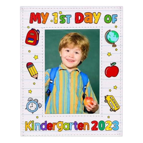 WaaHome My First Day of Kindergarten 6.25 in x 8.25 in Picture Frames