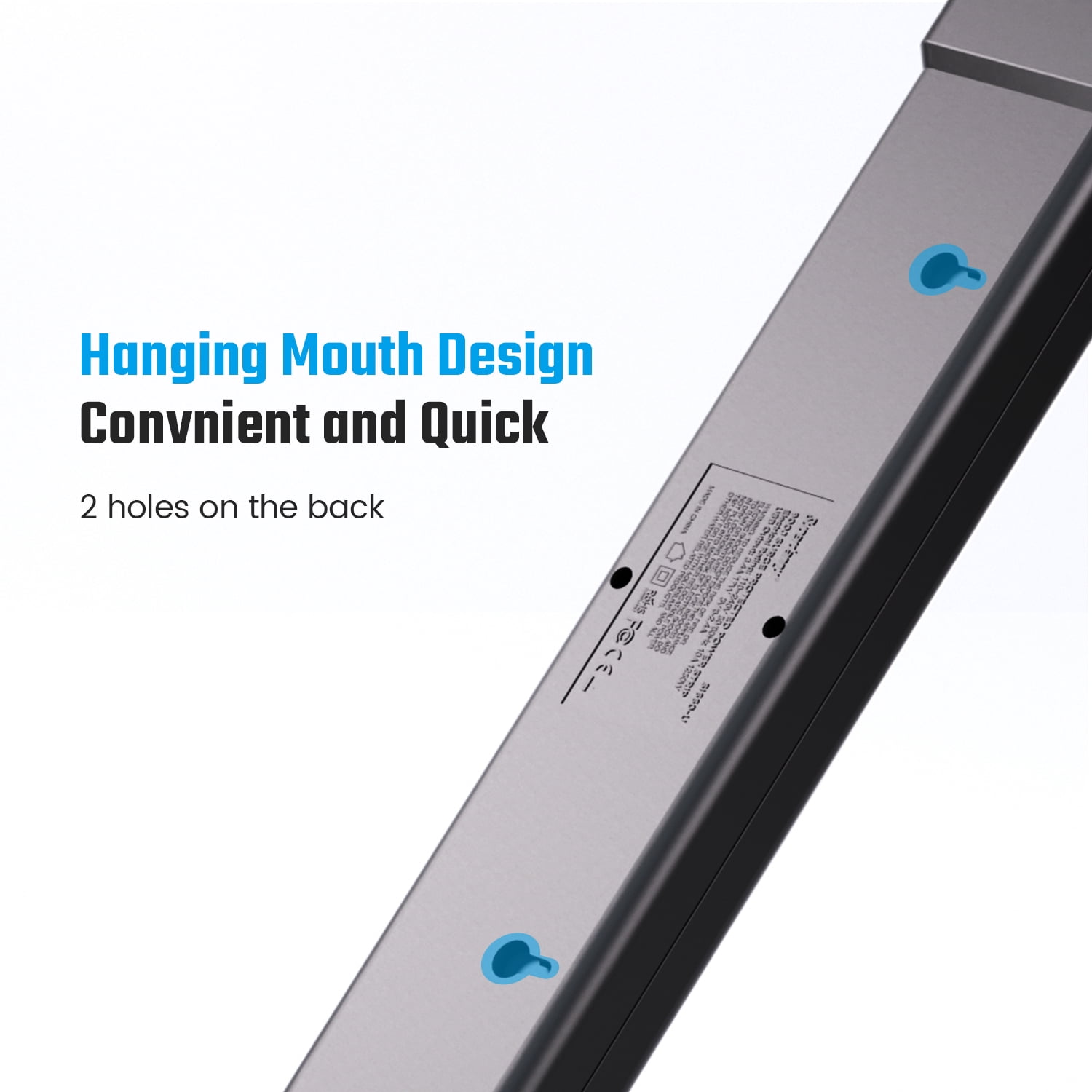 SUPERDANNY Surge Protector Power Strip with USB Ports 6AC Outlets Extender 4ft Wall Mountable