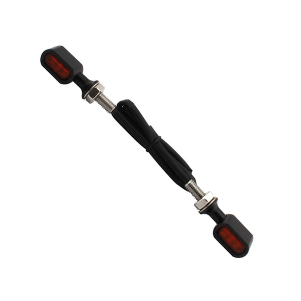 Motocicleta Mini luz de señal Bombilla de lámpara de delantera Lámpara pequeña Universal para Repuestos Reemplazar Street Bike Lámpara Negro Naranja