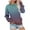 Navy, variant on CQONEPT Womens Sweatshirt Color Block Crewneck Long Sleeve Tops Casual Loose Fit Tunic Tops with Pockets Light Blue M
