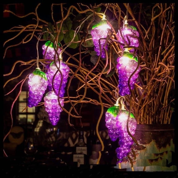 Grape LED String Lights 33ft Warm White Weatherproof Outdoor Patio Garden Decor