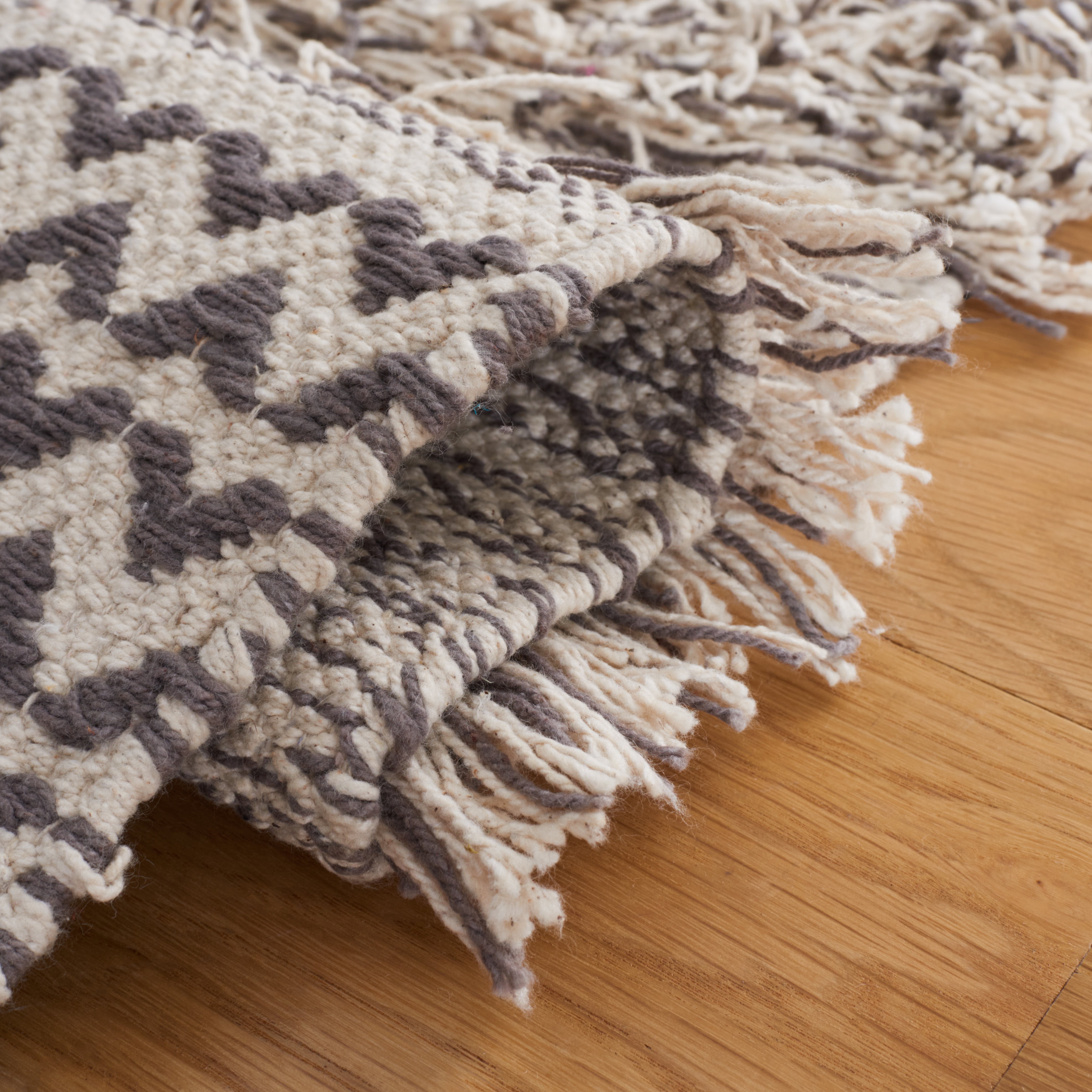 SAFAVIEH Natura Oralee Geometric Cotton Area Rug, Grey/Ivory, 8' x 10'