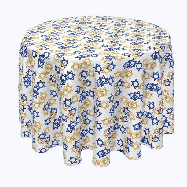 Round Tablecloth 100 Polyester 102 Star Of David Décor Com Round Tablecloth 100 Polyester 102, 102 Round Tablecloth