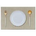 thumbnail image 3 of Placemats Set of 4 for Dining Coffee Table Scratch Heat Stain Resistant Anti Skid Kitchen Decor Washable Wipeable Indoor Outdoor Durable Tablemats Vinyl PVC 18x12 Inches - Beige, 3 of 7