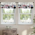 thumbnail image 2 of LALILO Kitchen Curtain Valance Watercolor Triangle Bright Rod Pocket Window Curtain 52"x 18" Set of 2, 2 of 7