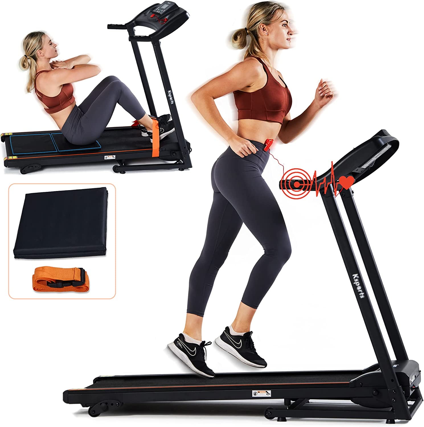 Ksports Multi Function Treadmill with 4 levels of Inclines, Sit Ups