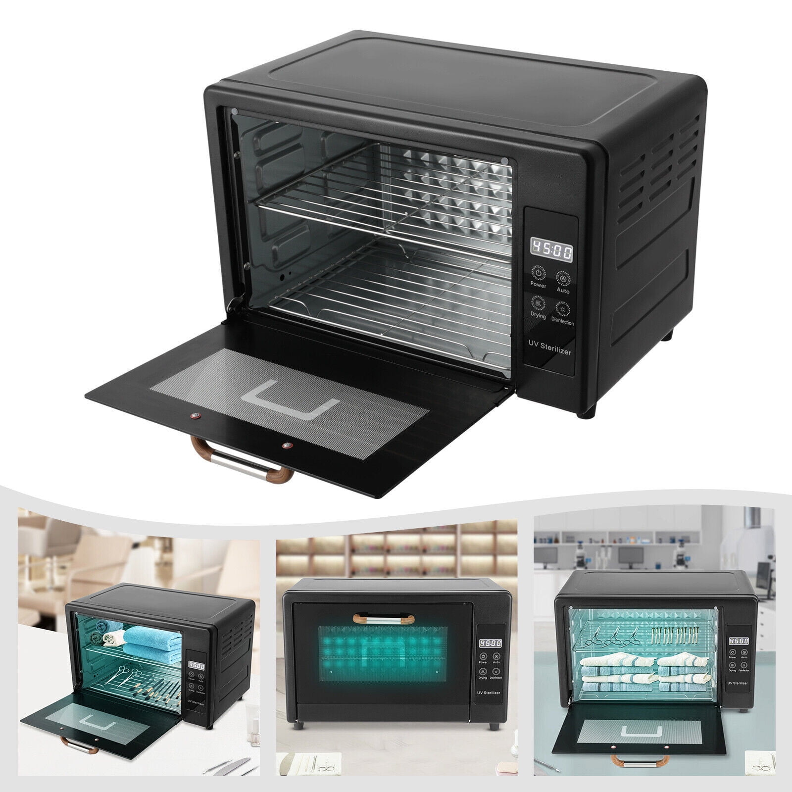 Multifunctional 2 Tiers Sanitizer, Modern Style Stainless Steel Dryer, 110V-60Hz Large Capacity Dryer Machine Drying Temp: 75℃/ 167 ℉