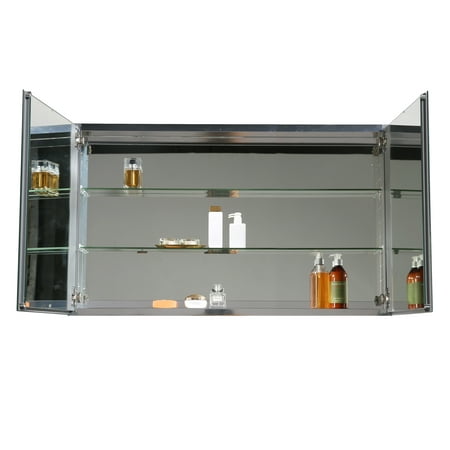 Eviva Mirror Medicine Cabinet 48 With Led Lights Walmart Com