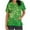 Army Green, variant on EGNMCR Scrub For Women Tops Short Sleeve V-neck Tops Working Uniform St. Patrick Print With Pocket Blouse - Fall/Winter