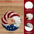 thumbnail image 2 of 4Th Of July Wreath For Front Door,2D Patriotic Wreaths For Front Door Patriotic American Flag Burlap Wreath,Memorial Day Independence Day Holiday Decor Farmhouse Hanging Ornament, 2 of 6