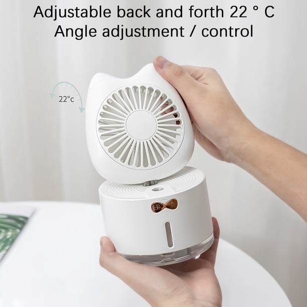 Ventilador USB Humidificador Ventilador de escritorio multifunción Ventilador humidificador Luz nocturna Tres en uno Wmkox1778yii hfskjfh1771