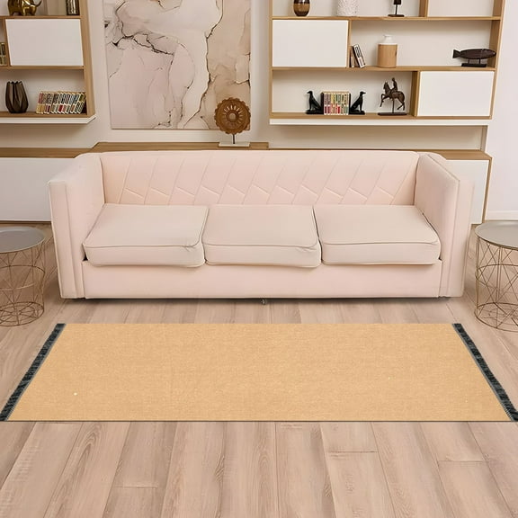 Runner Area Rug Soft Non-Slip Washable Carpet for Hallway Bedroom Living Room Home Decor 2"x6" Summer Tan