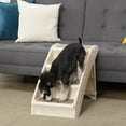 thumbnail image 2 of PawHut 4-Level Portable Dog Steps for Small Dogs with Nonslip Mats Beige, 2 of 9