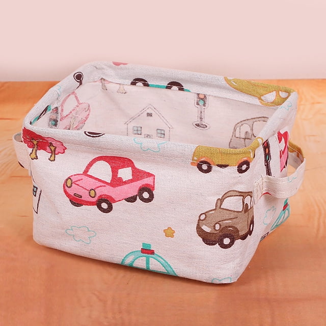 Agiferg Cotton And Linen Fabric Storage Box Storage Basket Portable Storage Basket Desktop Sundries Cosmetic Storage Box