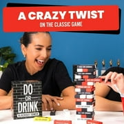 Do or Drink Blackout Tower Game Night Drinking Games for Adults with 54 Blocks and Challenges
