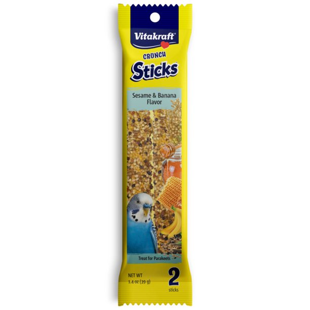 Vitakraft Parakeet Crunch Sticks w/Sesame & Banana Treat Sticks 2pk 1.4