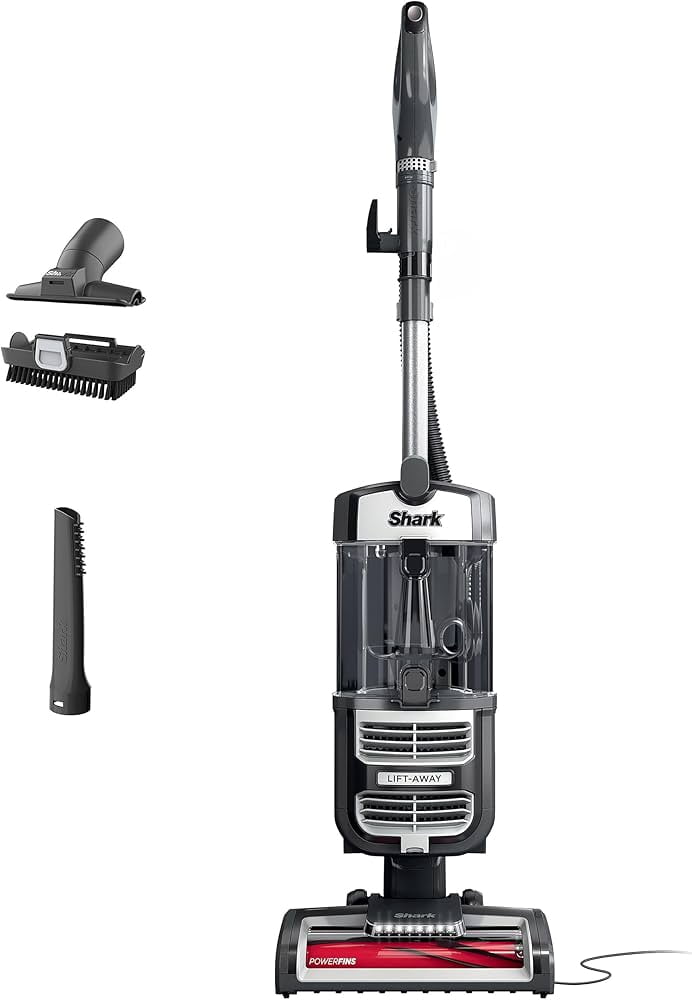 Restored Shark UV730 Navigator Lift-Away Upright Vacuum with PowerFins™ HairPro Self-Cleaning Brushroll, Anti-Allergen Complete Seal + HEPA, LED Headlights, Multi-Surface (Grey) (Refurbished)