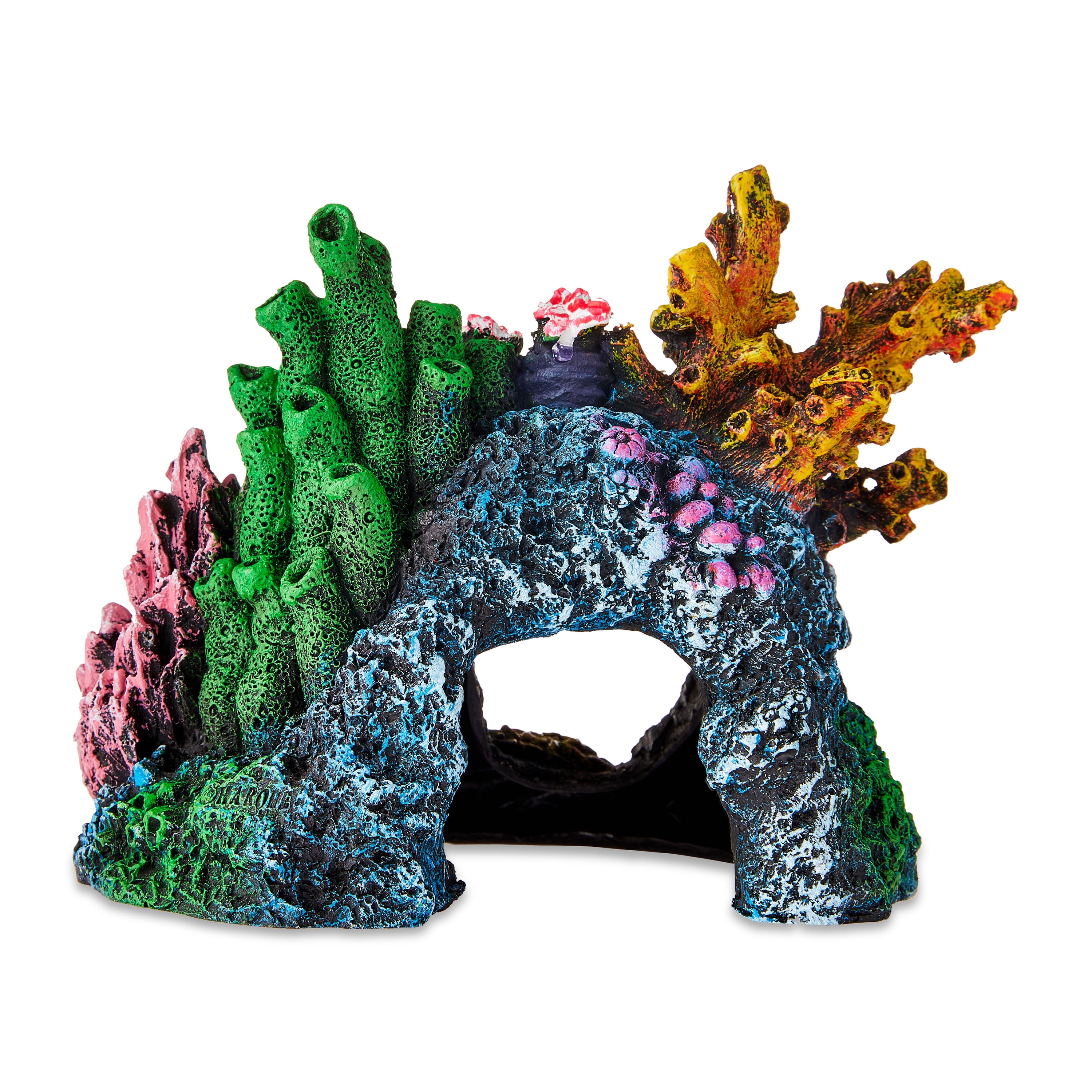 Vibrant Life Swim Thru Reef Polyresin Aquarium Decor, Multicolor, 7.75" x 5.75" x 5.5"