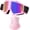 Pink/Colorful Lens, variant on Goggles Dirt  ATV Off-Road Riding Motocross Glasses with Sun UV Protection  Gaiter  Cover